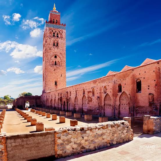 Koutoubia Mosque, Marrakech — completed by the Almohad dynasty in the 12th century, it remains the defining landmark of the city